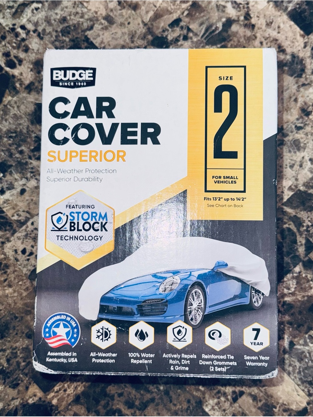 Budge Car Cover Superior Size 2 in White